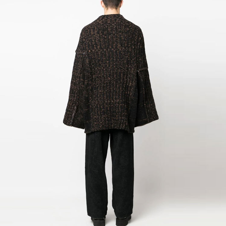 Shop MM6 Maison Margiela 厚針織圓領毛衣 黑色 S62GP0076S18078-02F