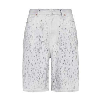 MM6 Maison Margiela Distressed Denim Shorts White S62MU0042S30863100