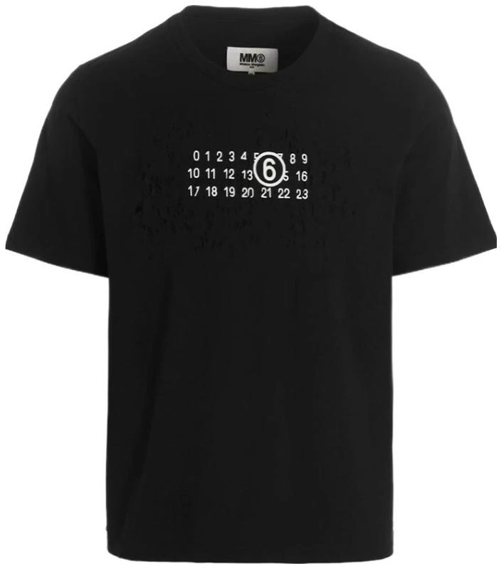 mm-6-maison-margiela-distressed-logo-print-black-t-shirt-ss-23-collection-s62-gd-0156-s23588-900