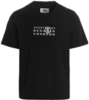 MM6 Maison Margiela Distressed Logo Print Black T-Shirt SS23 Collection. S62GD0156S23588-900 MM6 Maison Margiela Distressed Logo Print Black T-Shirt SS23 Collection. S62GD0156S23588-900