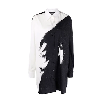 MM6 Maison Margiela FW21 Long Sleeve Shirt Dress Black S62CT0156S54368001S