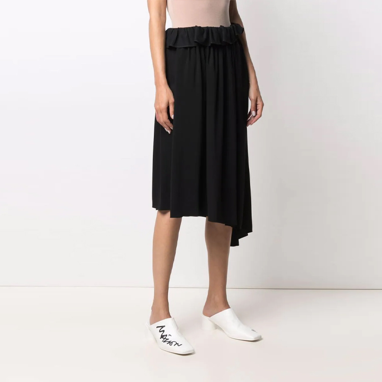 Purchase MM6 Maison Margiela FW21 Pleated Midi Skirt Black. S52MA0146S43455900