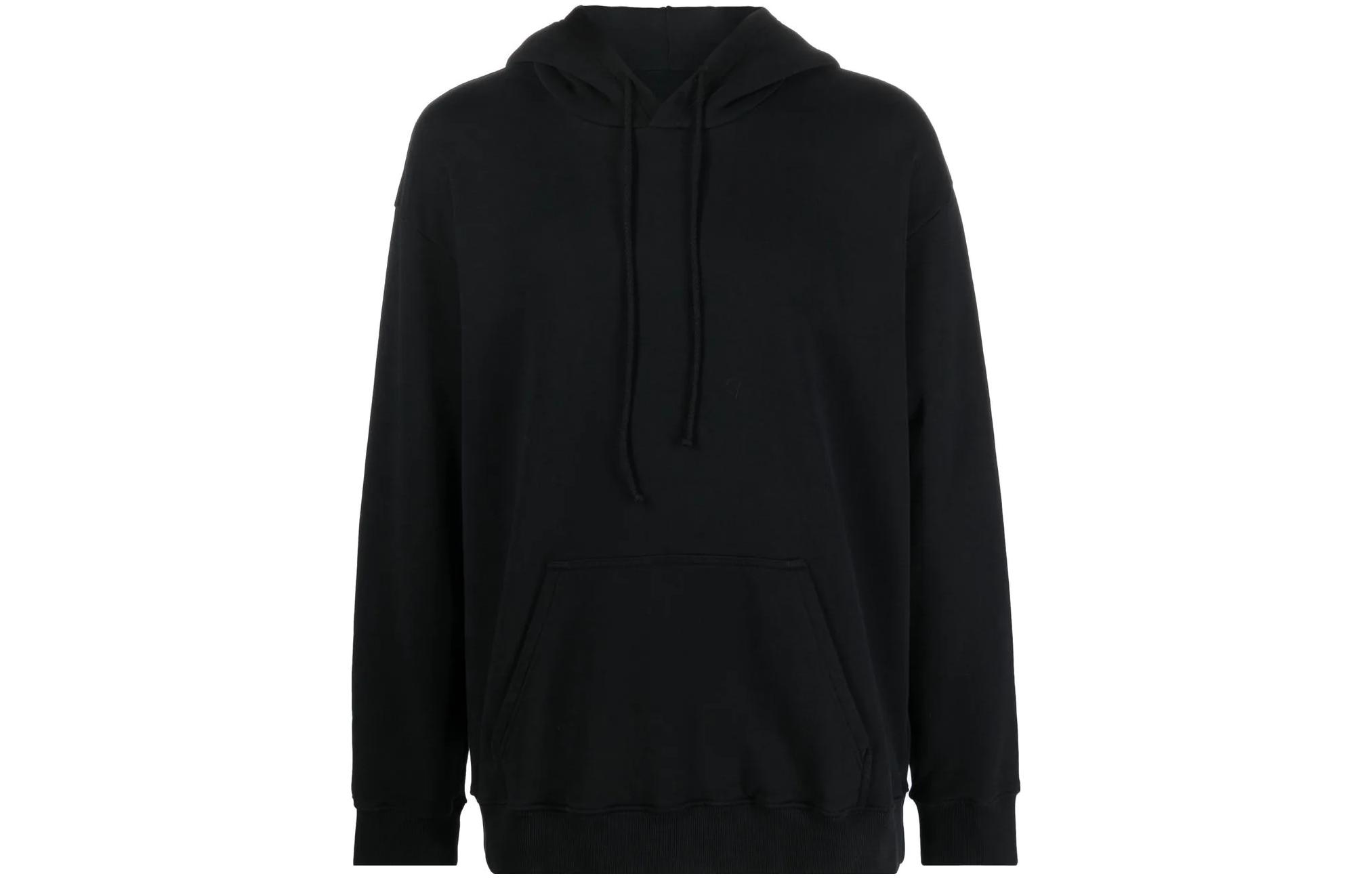 Order MM6 마르지엘라 FW22 패턴 프린트 풀오버 후드티 유니섹스 블랙 S62GU0081S25537900