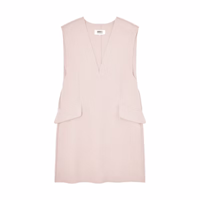 MM6 Maison Margiela FW22 Pink Sleeveless V-Neck Pocket A-Line Dress S52CT0730S54898109