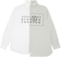 Buy MM6 Maison Margiela FW24 Camisa Asimétrica de Popelina Blanca de Manga Larga Hombre SH0DT0016MTN014-961