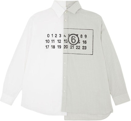 MM6 Maison Margiela FW24 Camisa Asimétrica de Popelina Blanca de Manga Larga Hombre SH0DT0016MTN014-961 Order MM6 Maison Margiela FW24 Camisa Asimétrica de Popelina Blanca de Manga Larga Hombre SH0DT0016MTN014-961