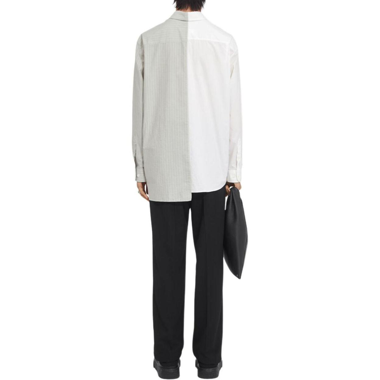 Purchase MM6 Maison Margiela FW24 Camisa Asimétrica de Popelina Blanca de Manga Larga Hombre SH0DT0016MTN014-961