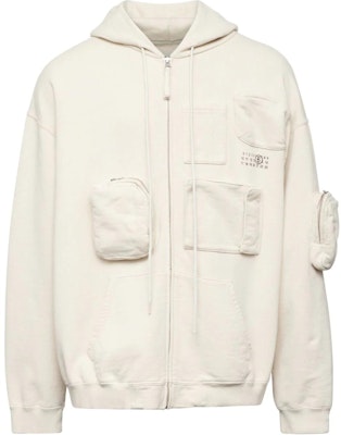 MM6 Maison Margiela FW24 米色數字印花工裝連帽衫 男裝 SH0HG0003M25003-BEIGE Order MM6 Maison Margiela FW24 米色數字印花工裝連帽衫 男裝 SH0HG0003M25003-BEIGE