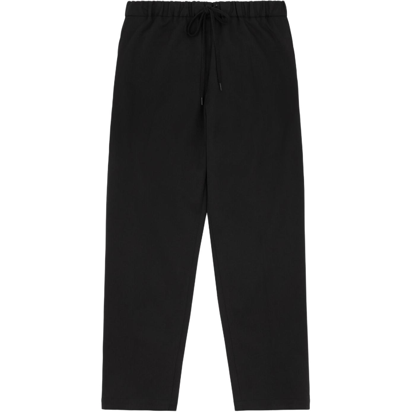 MM6 Maison Margiela FW24 Black Relaxed Fit Elastic Waist Casual Pants Men. SH0KA0023M35153-900