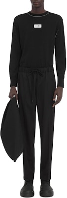 MM6 Maison Margiela FW24 黑色鬆身彈性腰休閒長褲 男士款式 SH0KA0023M35153-900 Lookbook MM6 Maison Margiela FW24 黑色鬆身彈性腰休閒長褲 男士款式 SH0KA0023M35153-900