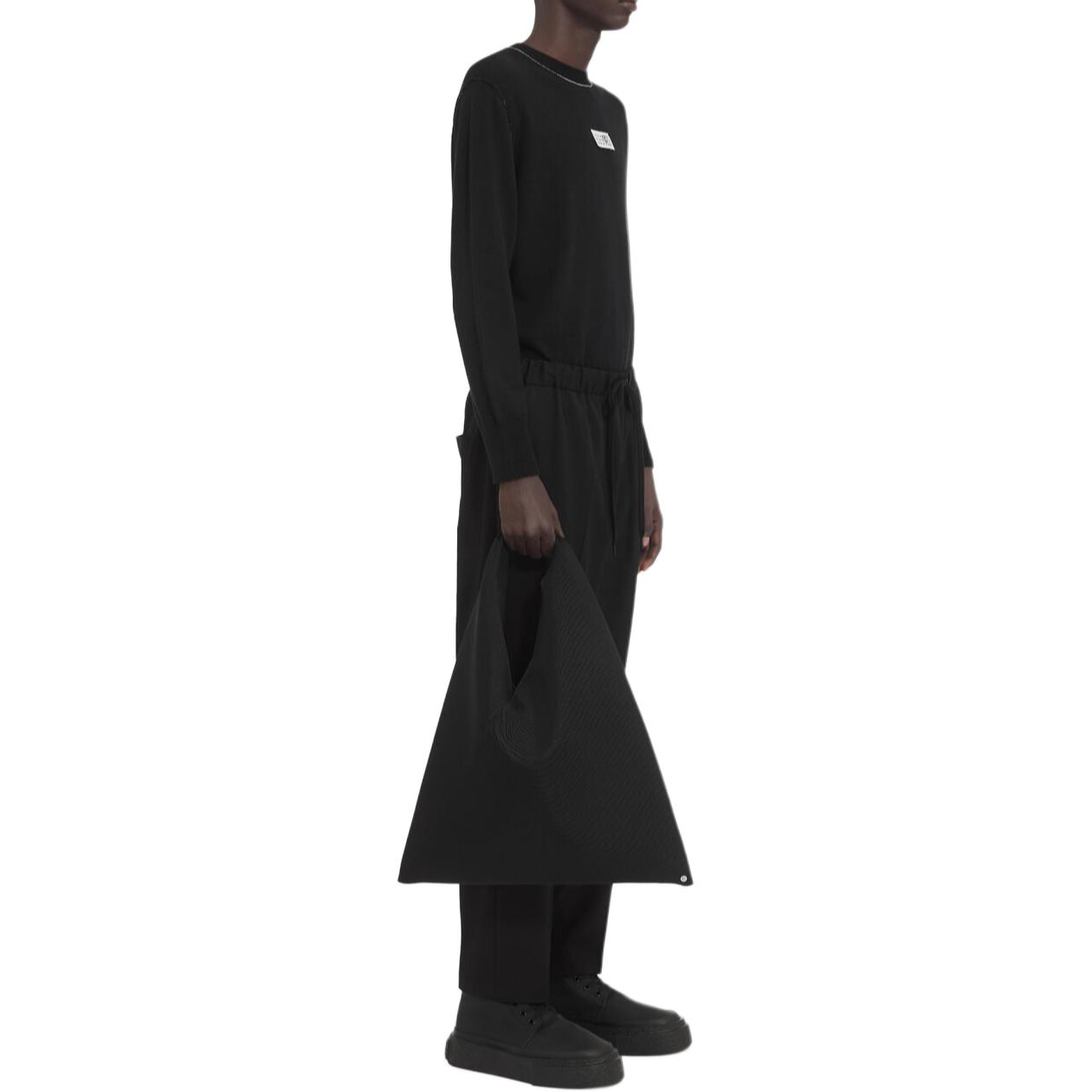 Purchase MM6 Maison Margiela FW24 黑色鬆身彈性腰休閒長褲 男士款式 SH0KA0023M35153-900