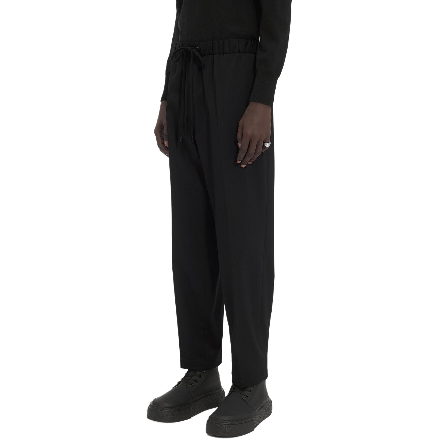 Details for MM6 Maison Margiela FW24 黑色鬆身彈性腰休閒長褲 男士款式 SH0KA0023M35153-900