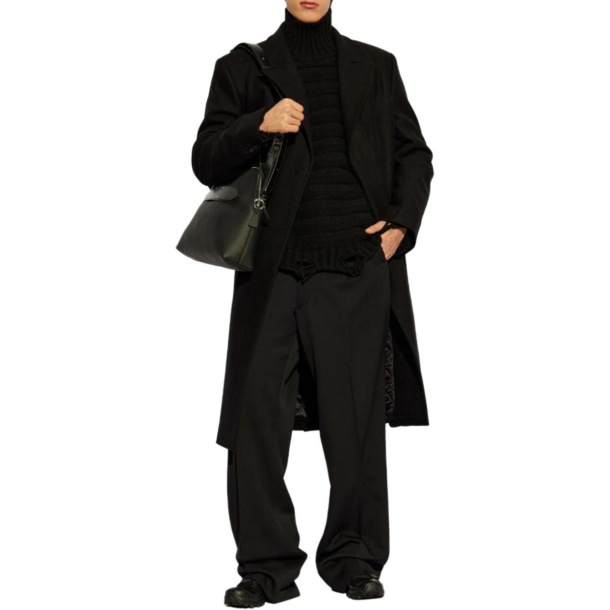 MM6 Maison Margiela FW24 Distressed Turtleneck Sweater  Black SH0HA0004M13040-BLACK 圖 3