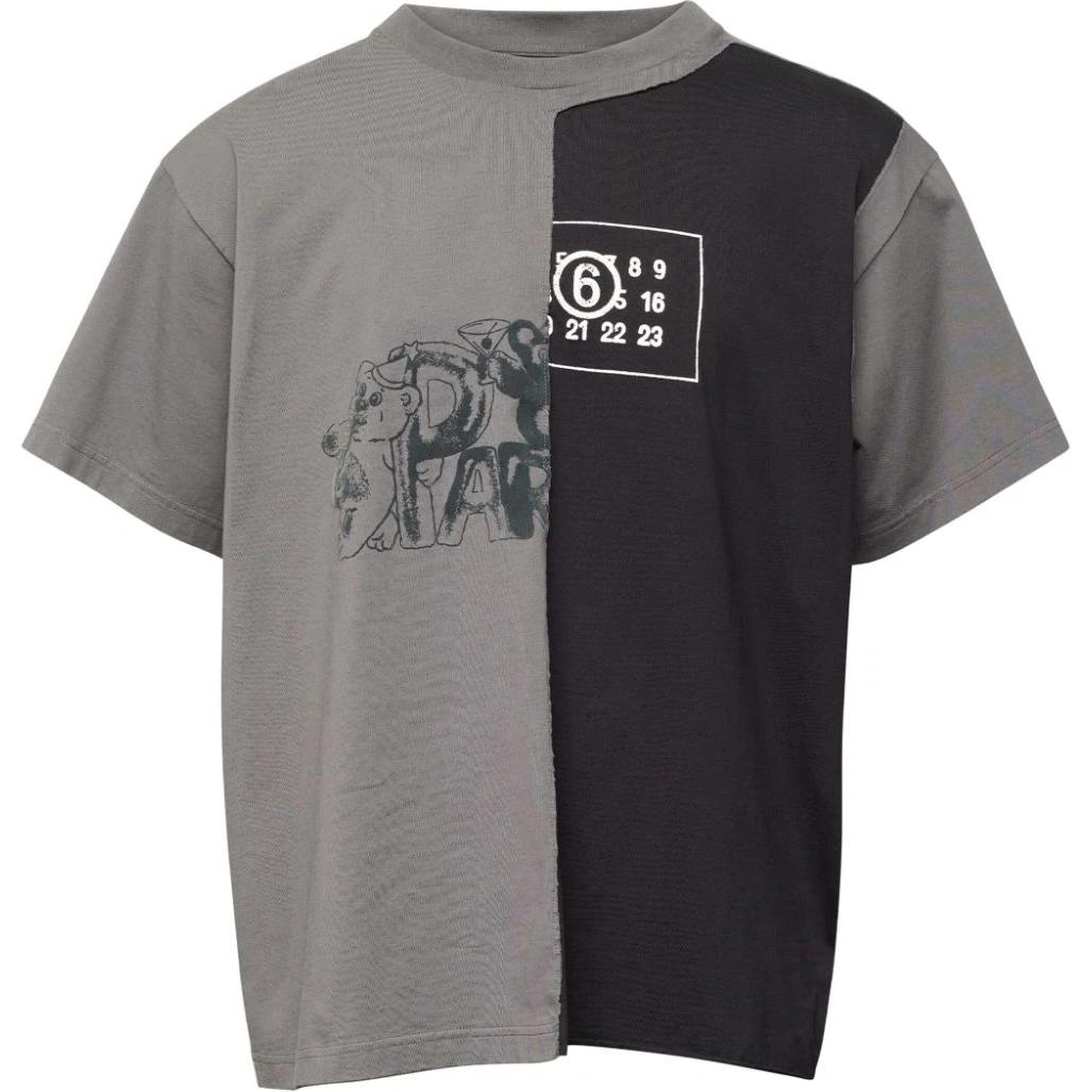 MM6 Maison Margiela FW24 Graphic Print Two-Tone  T-Shirt Gray Short Sleeve SH0GC0026S24311-GRAY 圖 2
