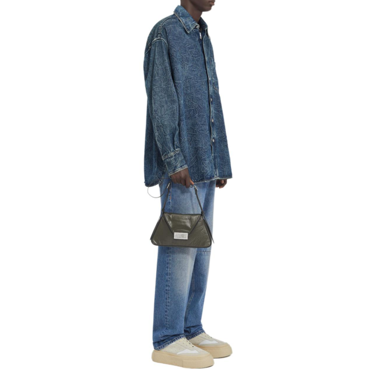 Purchase MM6 Maison Margiela FW24 男士轻薄牛仔衬衫 蓝色 SH0DT0015S30460-993