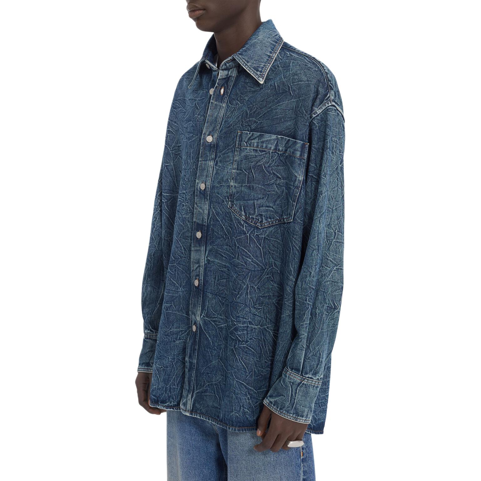 Details for MM6 Maison Margiela FW24 男士轻薄牛仔衬衫 蓝色 SH0DT0015S30460-993