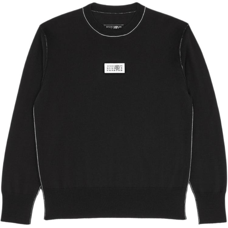 MM6 Maison Margiela FW24 Minimalist Numeric Logo Pullover Sweater Black Men’s. SH0HL0017M13037-900 圖 2