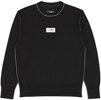 Order MM6 Maison Margiela FW24 極簡數字標誌黑色毛衣 男款 SH0HL0017M13037-900