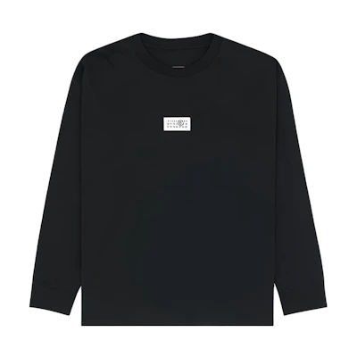 MM6 Maison Margiela FW24 Numeric Logo Black Relaxed Long-Sleeve T-Shirt Men. SH0GC0034S24312-900