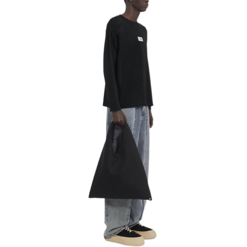 MM6 Maison Margiela FW24 Numeric Logo Black Relaxed Long-Sleeve T-Shirt Men. SH0GC0034S24312-900 圖 5