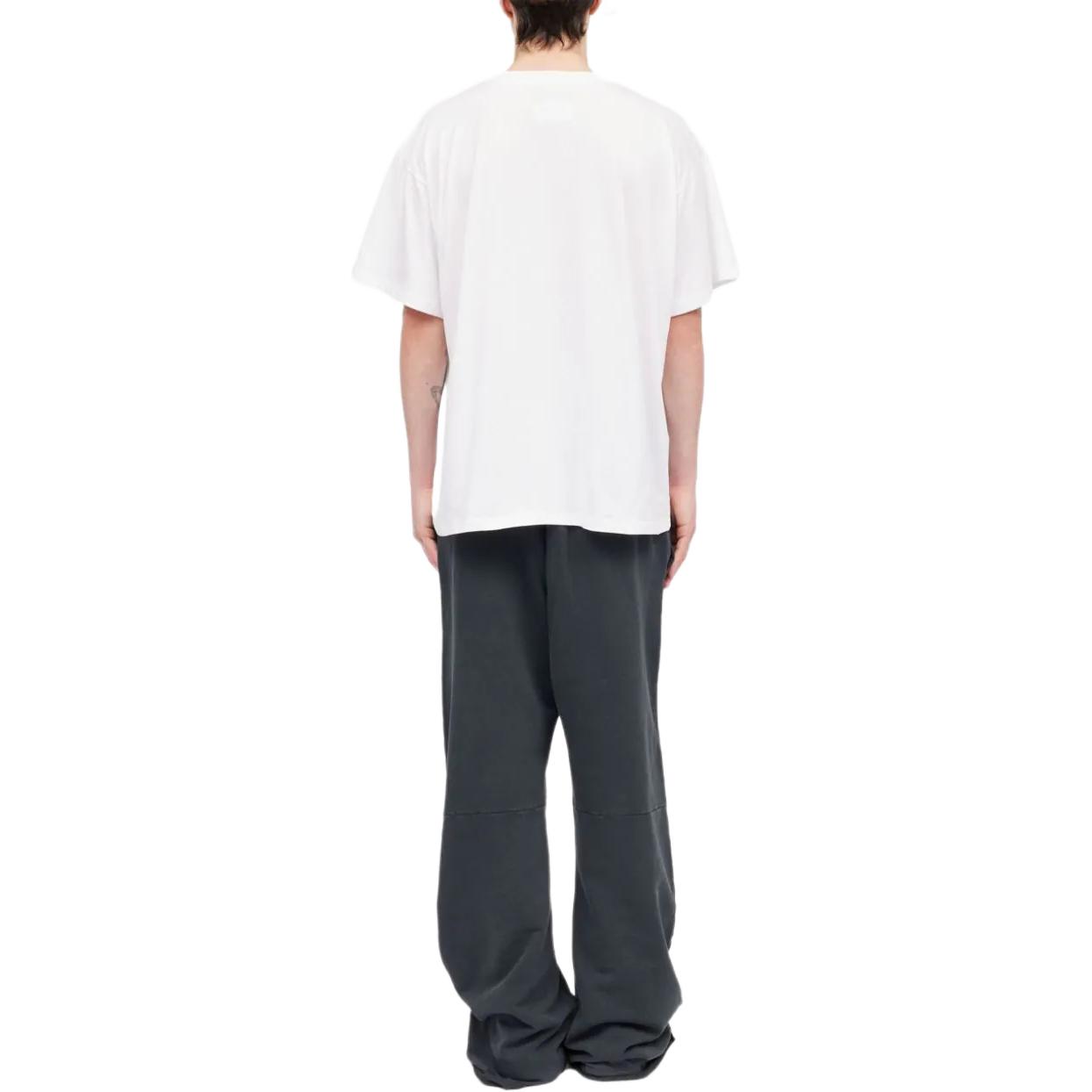 Shop MM6 Maison Margiela FW24数字图案补丁宽松版圆领T恤 白色 SH2GC0012S23588-WHITE