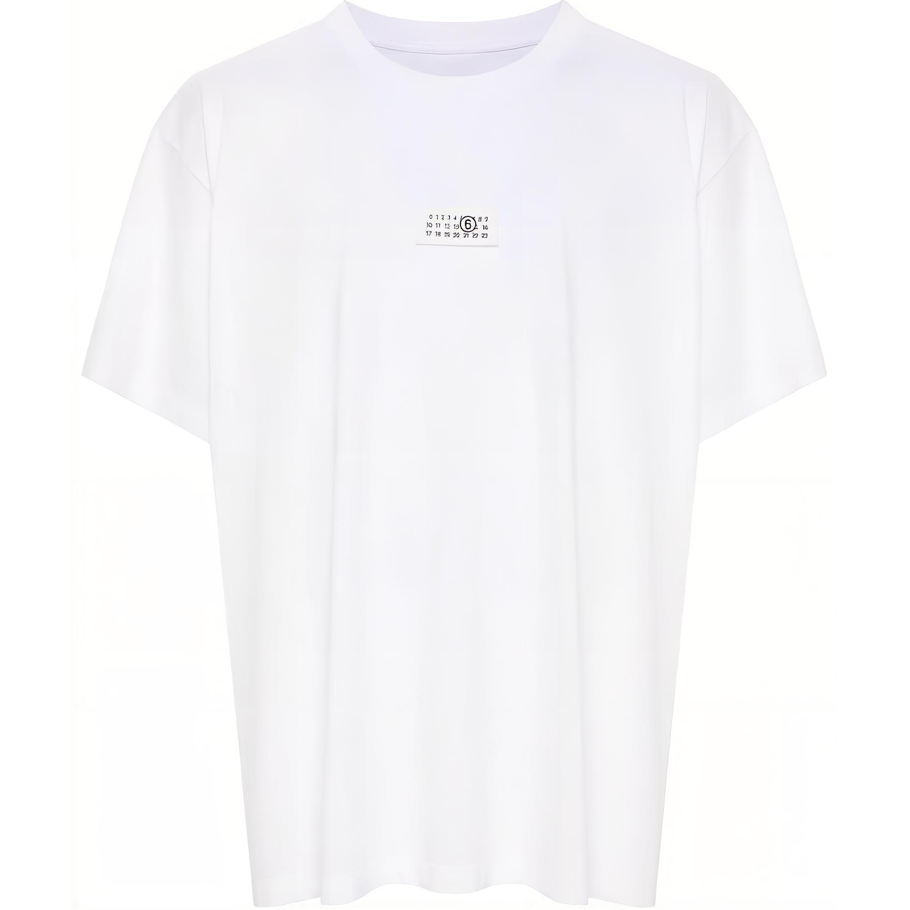 MM6 Maison Margiela FW24 Ribbed Crewneck Short Sleeve T-Shirt White Menswear SH0GC0032S24312-WHITE