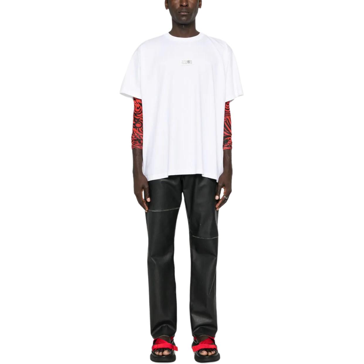 Lookbook MM6 Maison Margiela FW24 Ribbed Crewneck Short Sleeve T-Shirt White Menswear SH0GC0032S24312-WHITE