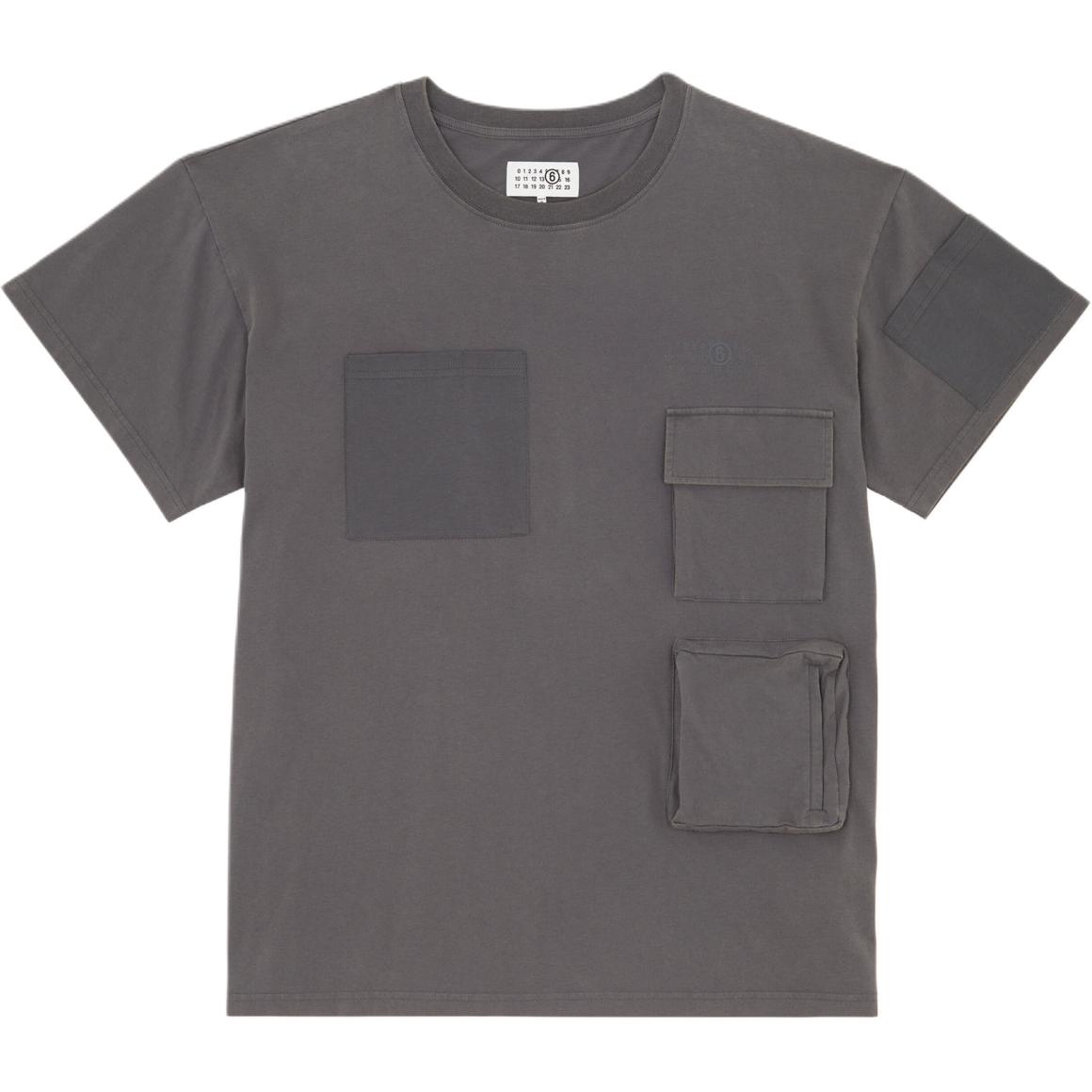 Order MM6 メゾン マルジェラ グレー クルーネック ポケット付き Tシャツ カジュアル SH0GC0022S24311860