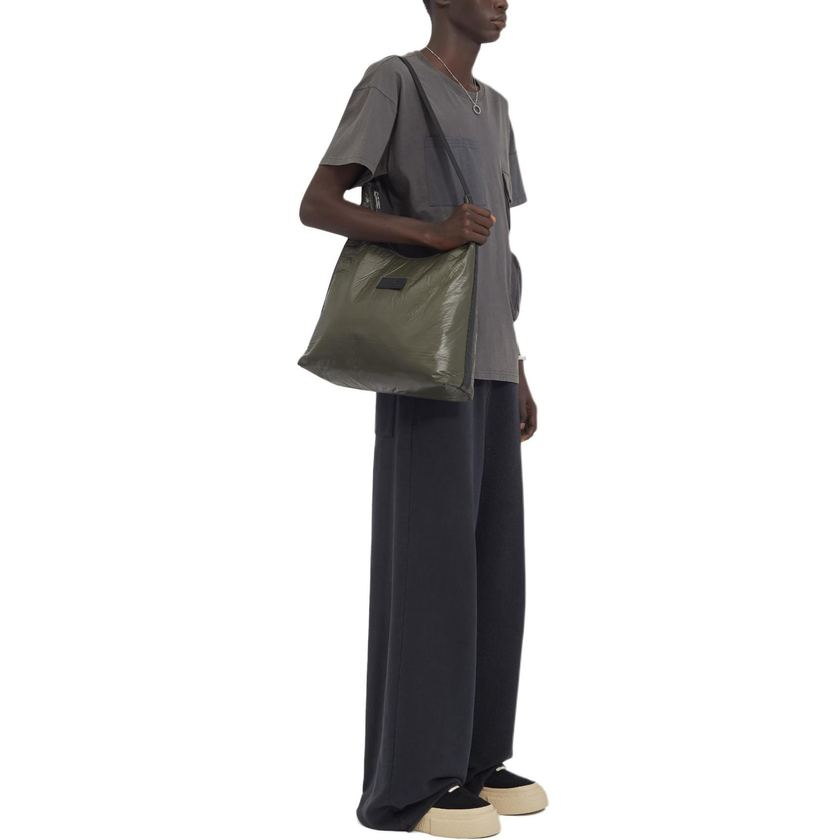 Purchase MM6 メゾン マルジェラ グレー クルーネック ポケット付き Tシャツ カジュアル SH0GC0022S24311860