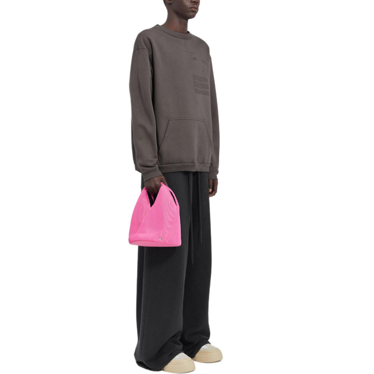 Shop MM6 메종 마르지엘라 그레이 숫자 크루넥 스웨터 FW24. SH0GU0015S25624860