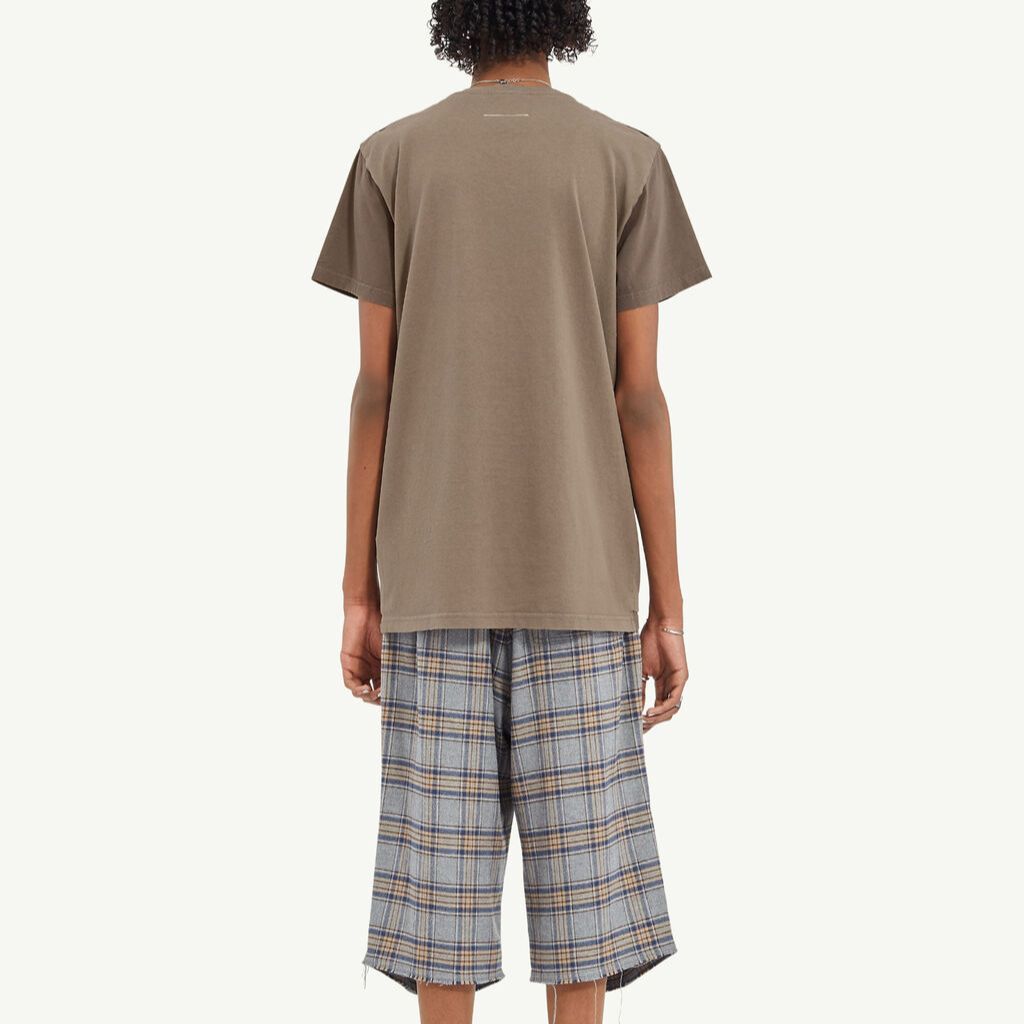 MM6 Maison Margiela Number Graphic Patchwork Unisex T-Shirt Taupe Gray. SH0GC0001STJ391962 圖 4