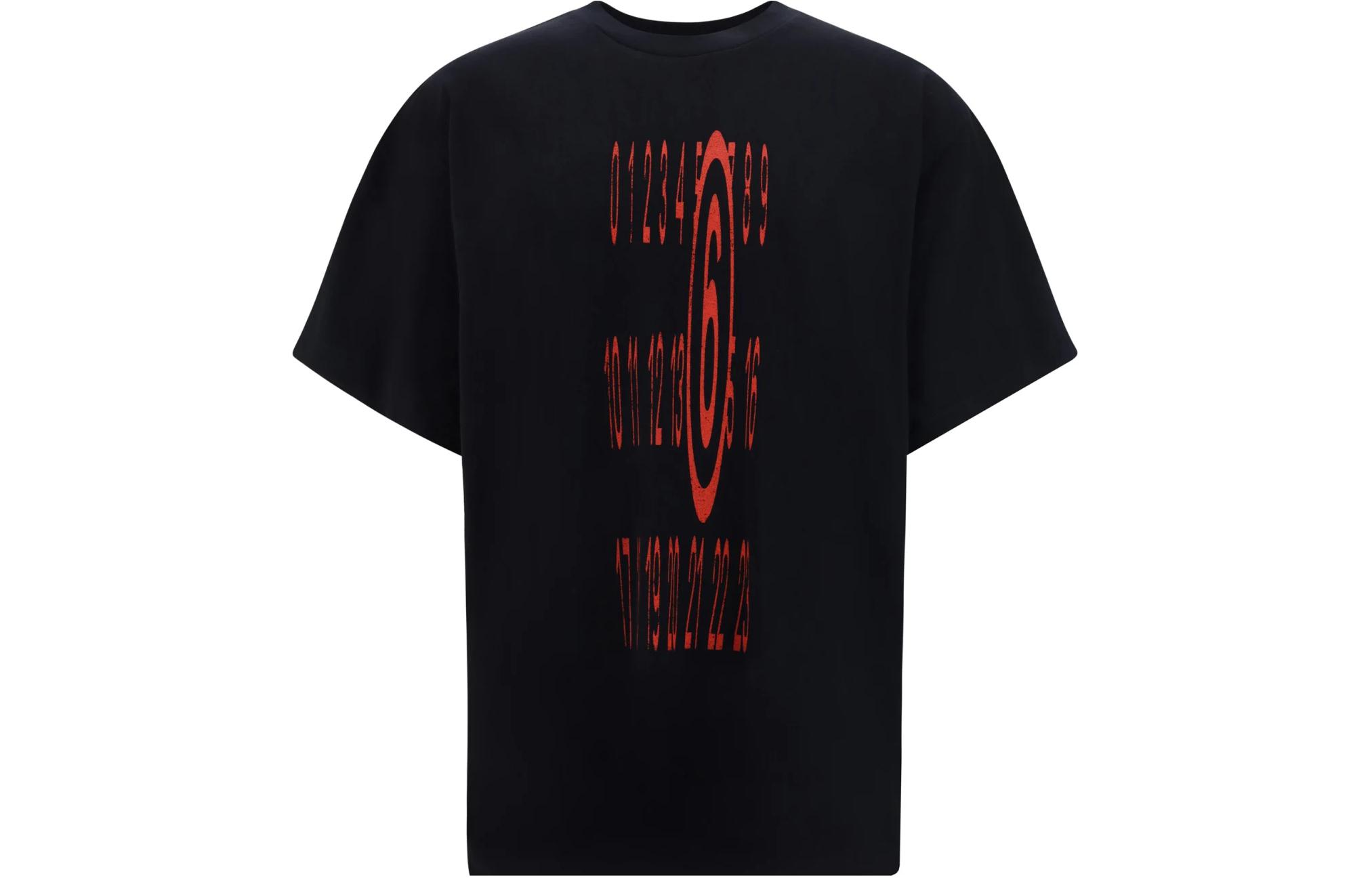Order MM6 Maison Margiela 數字印花黑色男女款短袖T恤 SH2GC0007S23588900