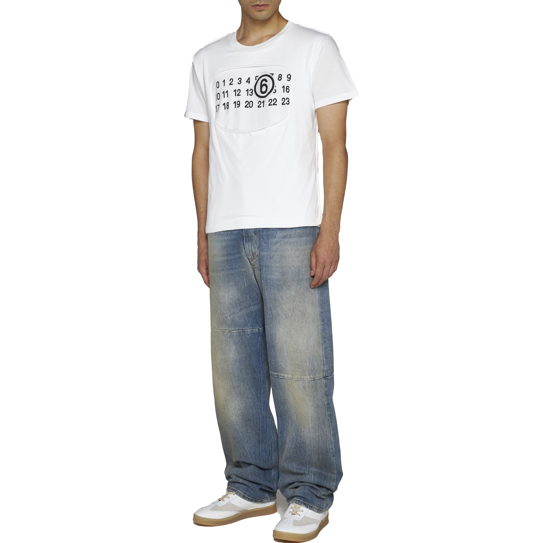 MM6 Maison Margiela Number Print Crewneck Short-Sleeve T-Shirt Men’s White S62GD0165S23588101 圖 3