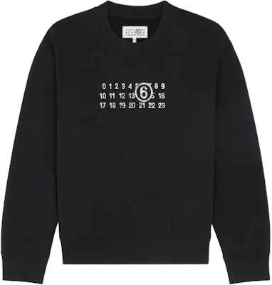 MM6 Maison Margiela 數字標誌圓領衫 黑色 男士款式。 SH2GU0021M25004900 Buy MM6 Maison Margiela 數字標誌圓領衫 黑色 男士款式。 SH2GU0021M25004900