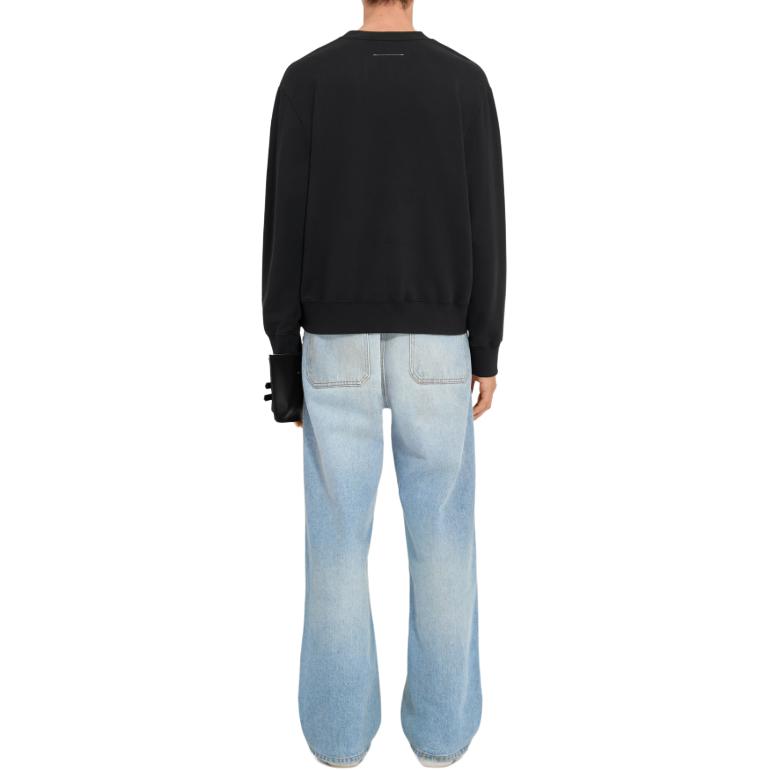 Purchase MM6 Maison Margiela 數字標誌圓領衫 黑色 男士款式。 SH2GU0021M25004900