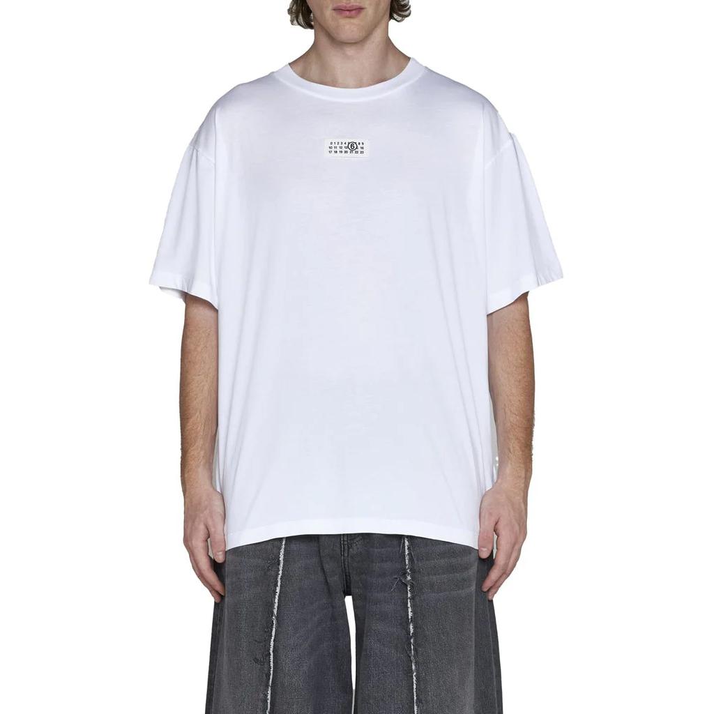 MM6 Maison Margiela Oversized Letter Print Tee Unisex White. SH0GC0017S24312100 圖 4