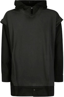 MM6 メゾン マルジェラ パッチワーク プルオーバー フーディー ブラック S52NH0010STJ381955 Buy MM6 メゾン マルジェラ パッチワーク プルオーバー フーディー ブラック S52NH0010STJ381955