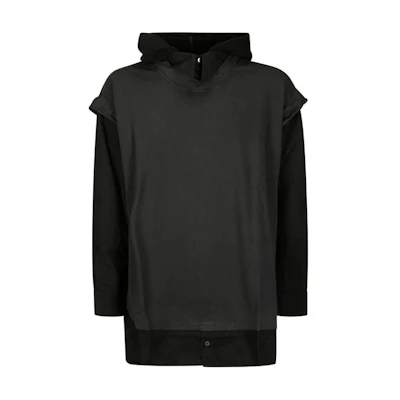 MM6 Maison Margiela Patchwork Pullover Hoodie Black S52NH0010STJ381955