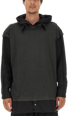 MM6 メゾン マルジェラ パッチワーク プルオーバー フーディー ブラック S52NH0010STJ381955 Order MM6 メゾン マルジェラ パッチワーク プルオーバー フーディー ブラック S52NH0010STJ381955