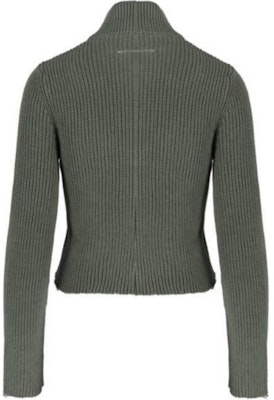MM6 メゾン マルジェラ ソリッド グリーン ジップアップ モックネック セーター S52AM0309M13039702 Lookbook MM6 メゾン マルジェラ ソリッド グリーン ジップアップ モックネック セーター S52AM0309M13039702