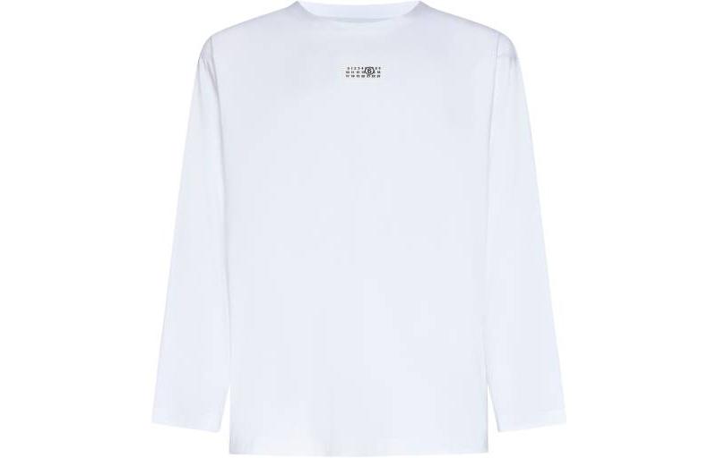 MM6 Maison Margiela Solid White Long Sleeve  Crewneck T-Shirt SH0GC0007S24312100 圖 2