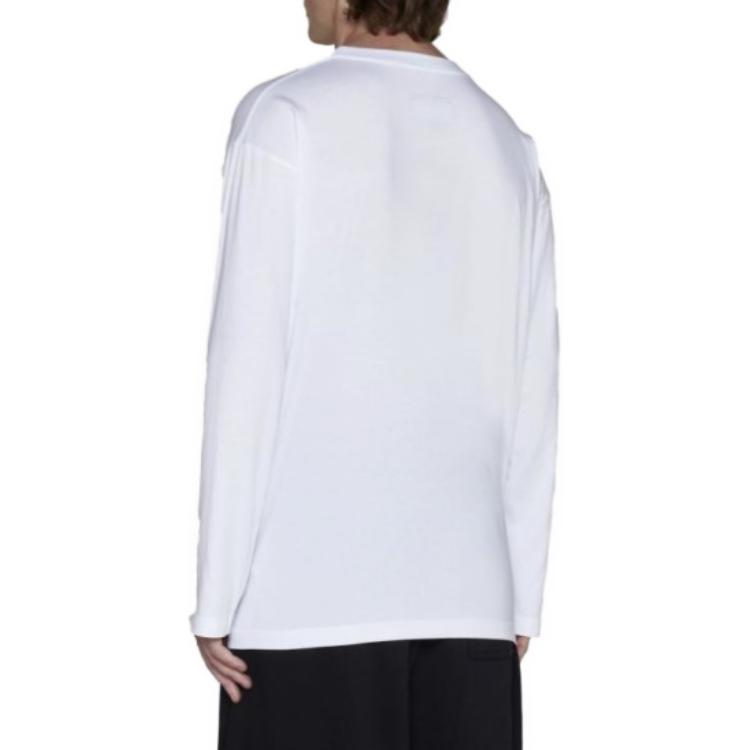 MM6 Maison Margiela Solid White Long Sleeve  Crewneck T-Shirt SH0GC0007S24312100 圖 3