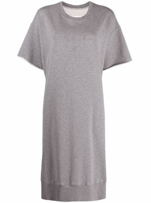MM6 Maison Margiela SS21 Grey Solid A-Line Short Sleeve Dress S52CT0650S25337858M Buy MM6 Maison Margiela SS21 Grey Solid A-Line Short Sleeve Dress S52CT0650S25337858M