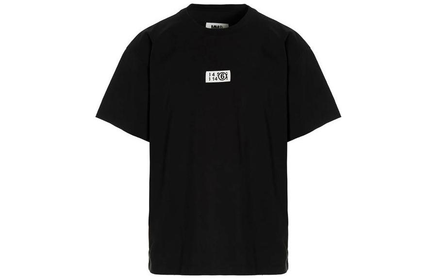 MM6 Maison Margiela SS23  Black Graphic Print Short-Sleeve T-Shirt. S52GC0275S24312900