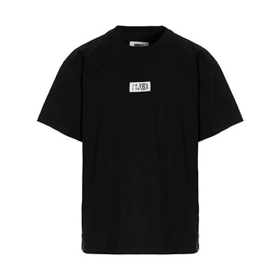 MM6 Maison Margiela SS23 Black Graphic Print Short-Sleeve T-Shirt. S52GC0275S24312900