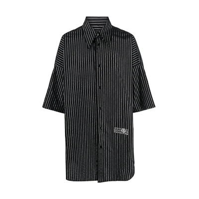 MM6 Maison Margiela SS23 Black Solid Casual Long Sleeve Shirt S62DL0086S78012002F