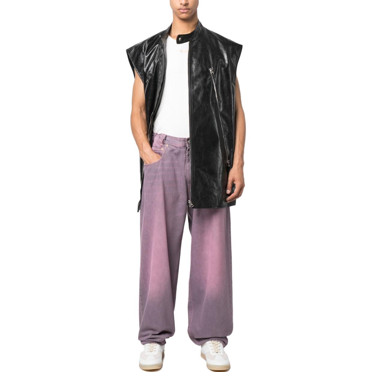 Lookbook MM6 메종 마르지엘라 SS23 와이드 레그 진 라이트 핑크. S62LB0106S30863-252