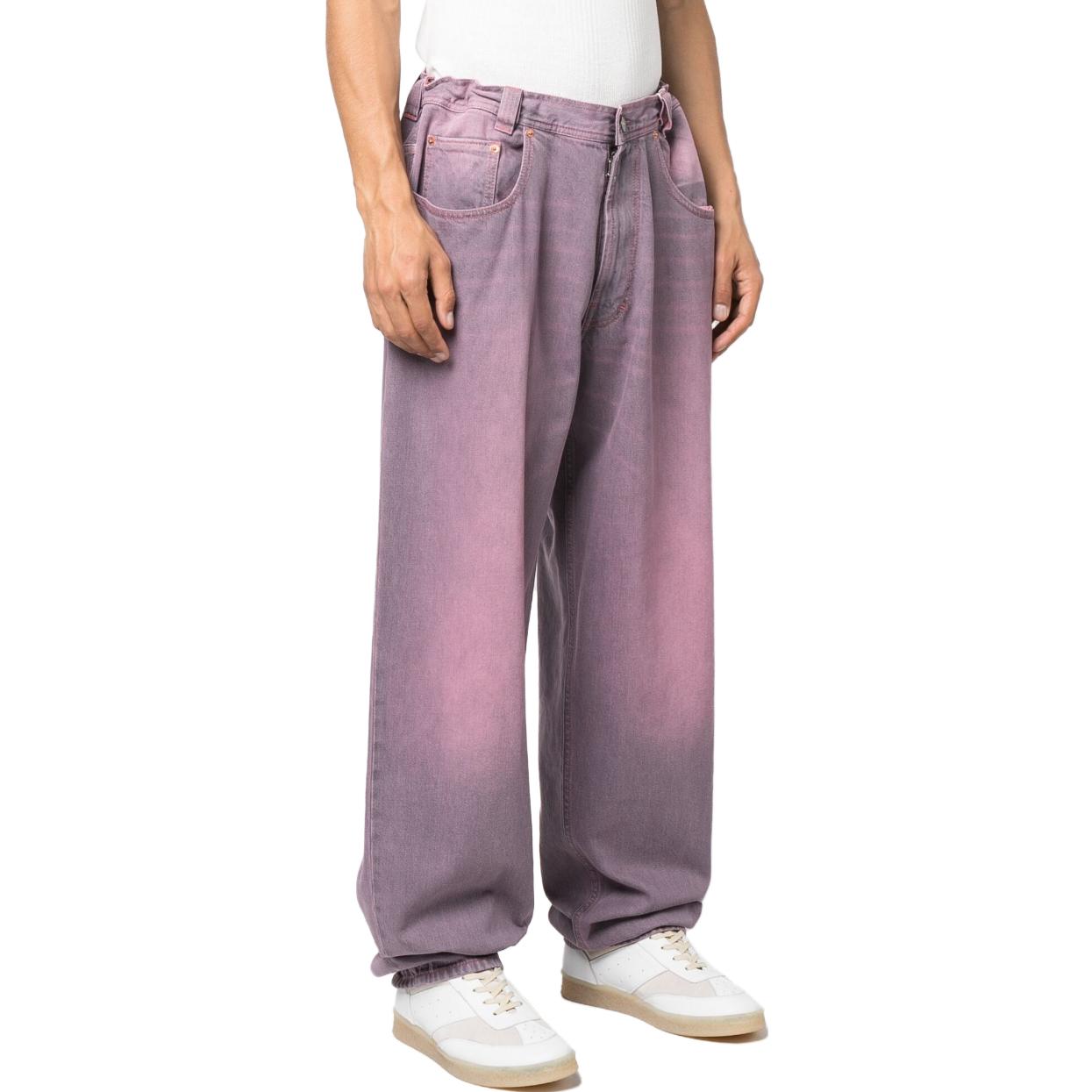 Purchase MM6 메종 마르지엘라 SS23 와이드 레그 진 라이트 핑크. S62LB0106S30863-252