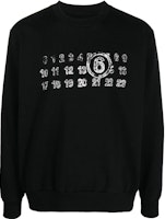 MM6 Maison Margiela SS23 Black Letter Logo Long-Sleeve Crewneck Sweatshirt Men S52GU0203S25387 MM6 Maison Margiela SS23 Black Letter Logo Long-Sleeve Crewneck Sweatshirt Men S52GU0203S25387