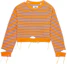 Order MM6 Maison Margiela SS23 条纹破洞针织衫 男女同款 橙色毛衣。 S52GP0141S18192002F